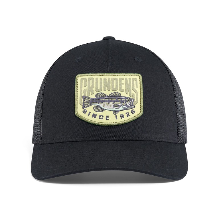 Кепка Grundens Bass Patch Trucker (Black, One Size)