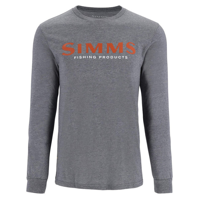 Футболка Simms Logo LS Shirt (Athletic Heather)