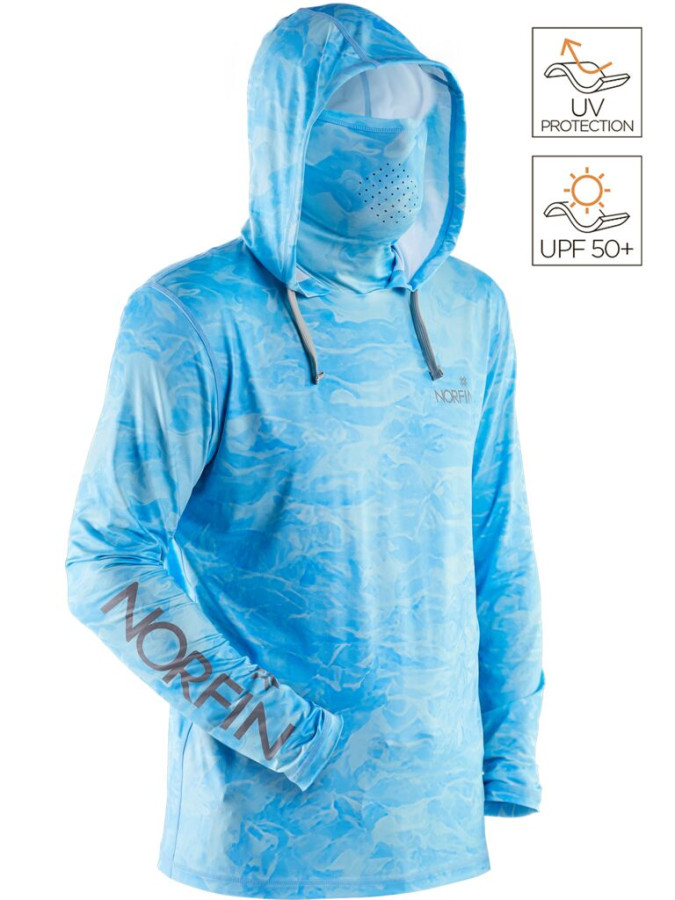 Джемпер Norfin SUN PRO WAVES HOODIE BLUE
