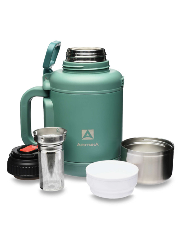 Термос бытовой, вакуумный, питьевой тм "Арктика", 1900 мл, арт.204-1900, цвет Хвоя