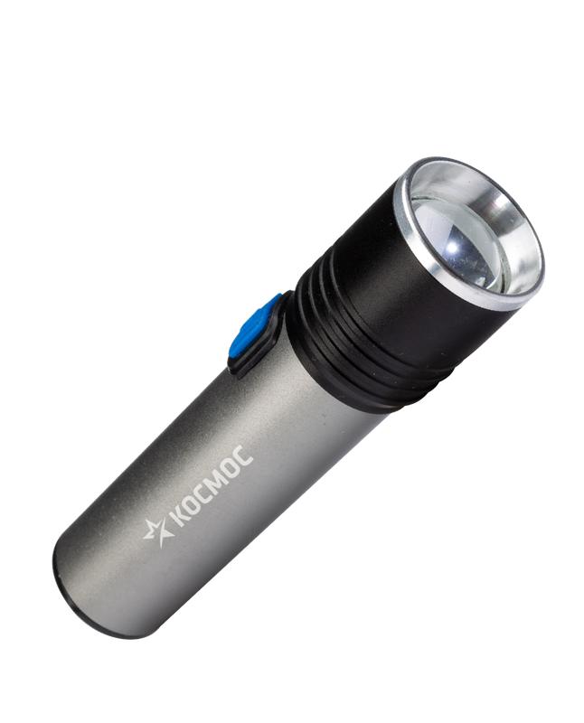Фонарь ручной аккумуляторный Космос 111 3Вт zoom 1х18650 1200мAч