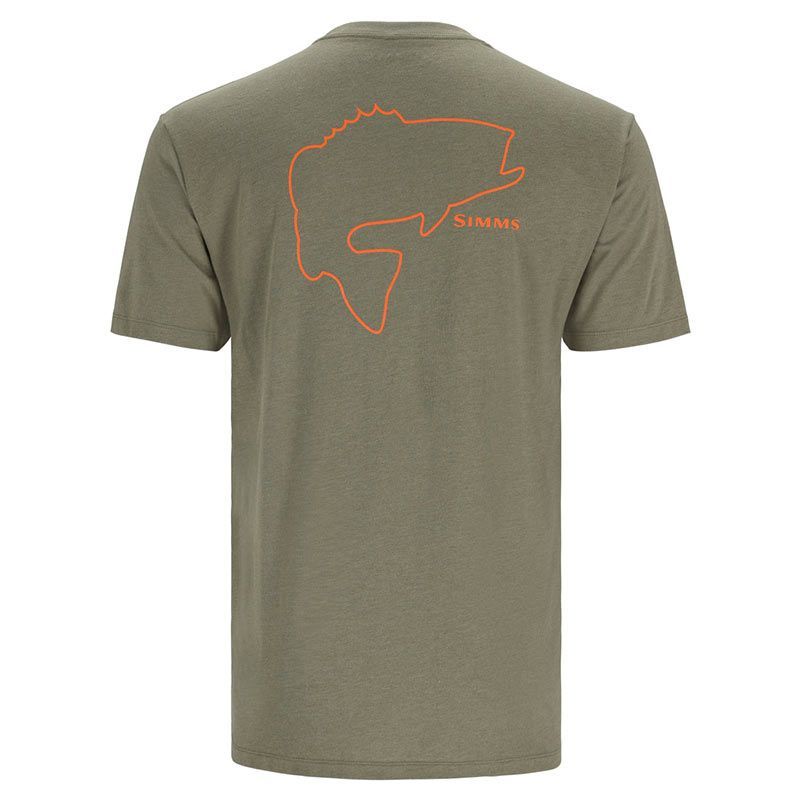 Футболка Simms Bass Outline T-Shirt (Military Heather)