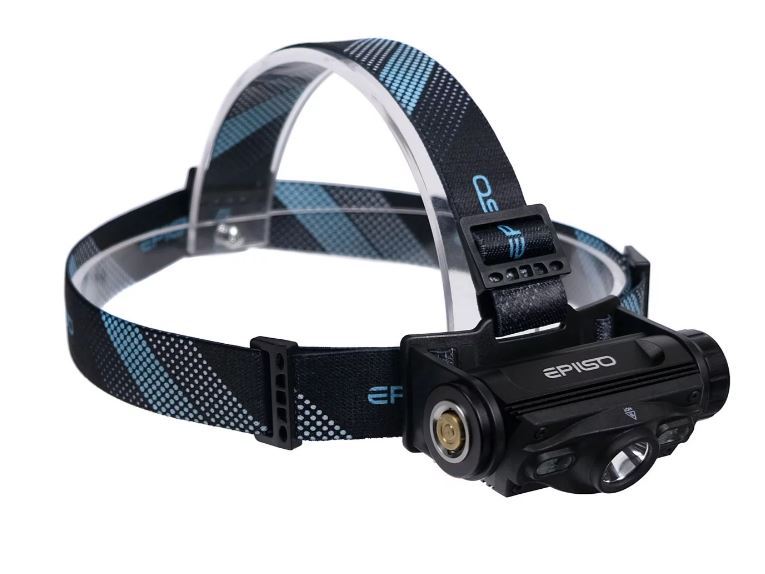 Фонарь EPILSO EPF-210 (карманный, Luminus SST40, 10W, 3.7V 2.2Ah, 5В (USB),металл, наголовный ремен
