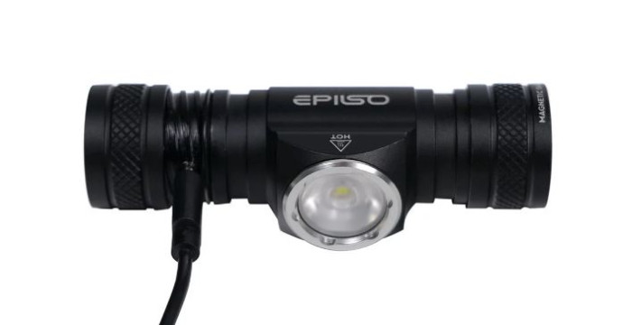 Фонарь EPILSO EPF-205 (карманный, Luminus SST40, 10W, 3.7V 2.2Ah, 5В (USB),металл, наголовный ремен
