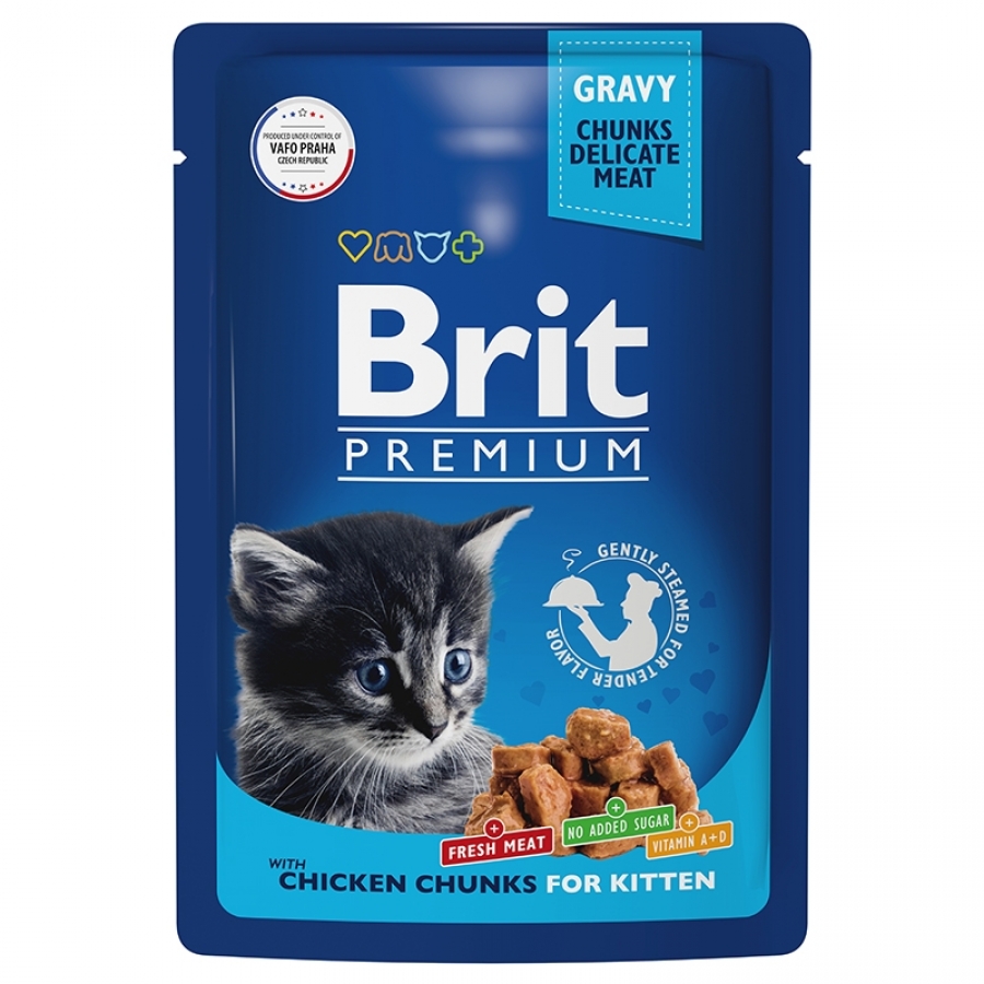 Брит 100г Premium Пауч д/котят Chiken Chunks for Kitten (курица для котят)  / ПИТАНИЕ / ЗООТОВАРЫ / Каталог / Рыболов-Оружейный дом