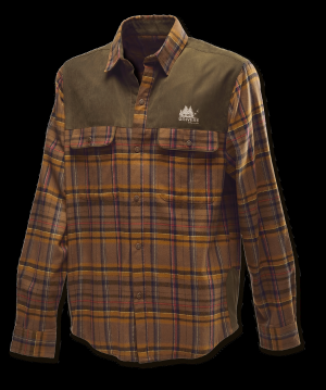 Рубашка UNIVERS мужская фланелевая со вставками из замши 94154921