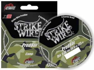 Шнур плетеный 8-жильный Strike Wire Pred8or X8, 0,36mm 30kg 135m (камуфляж)