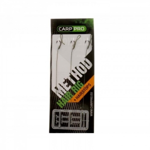 CARP PRO Поводок готовый с крючком Method Hair Rig Hooklink №12 10lb