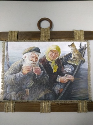 Сувенирный свиток Бабушка с дедушкой на рыбалке (заказ)