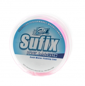 Леска зимняя SUFIX Ice Magic 50 м бело-розовая